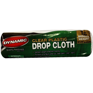 Dynamic Clear Plastic Drop cloth in a roll